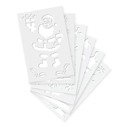 Premier Christmas Stencil Set – 12 Piece with 6 Designs