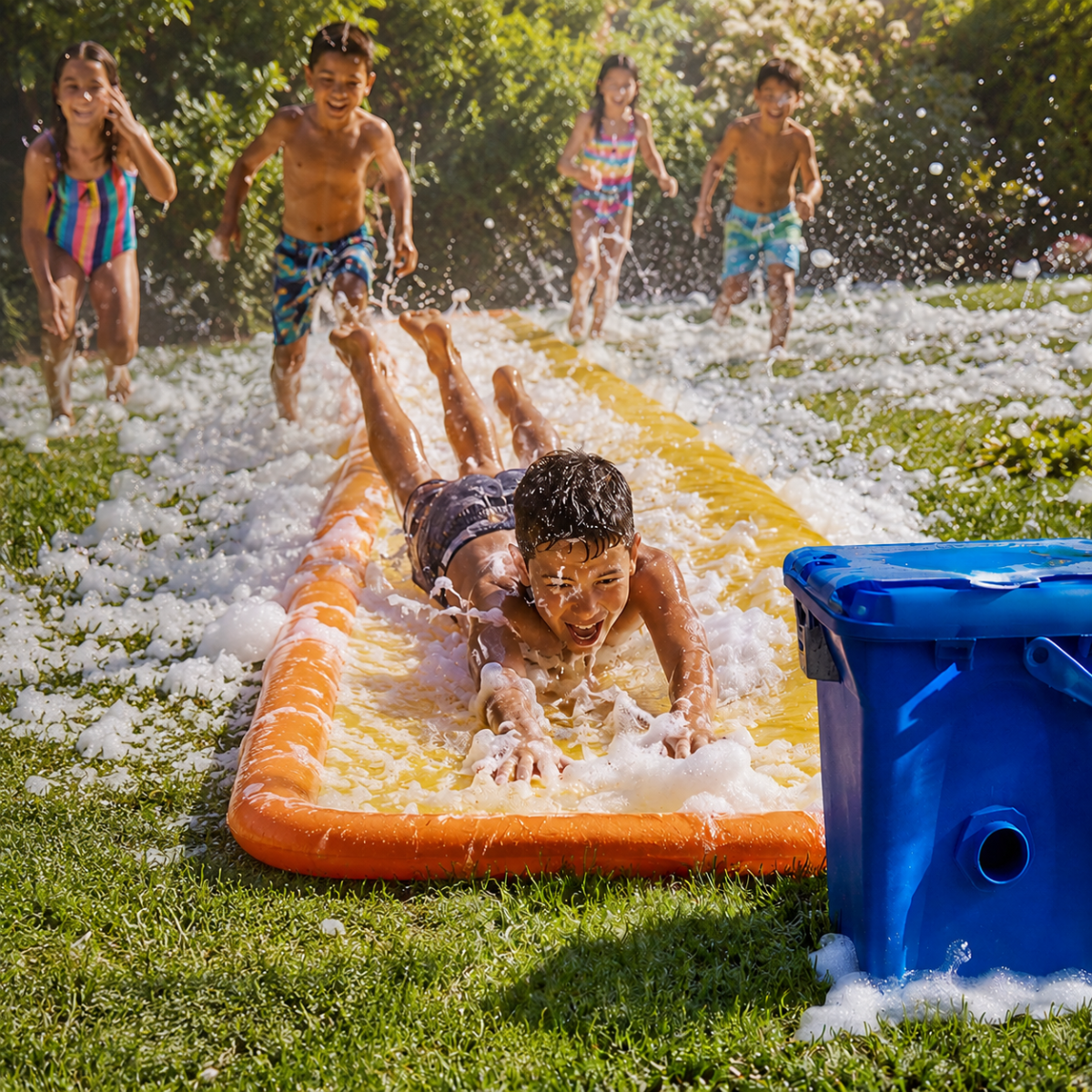 Foam Party Slip N Slide - SWINGS/SLIDE OUTDOOR GAMES - Beattys of Loughrea