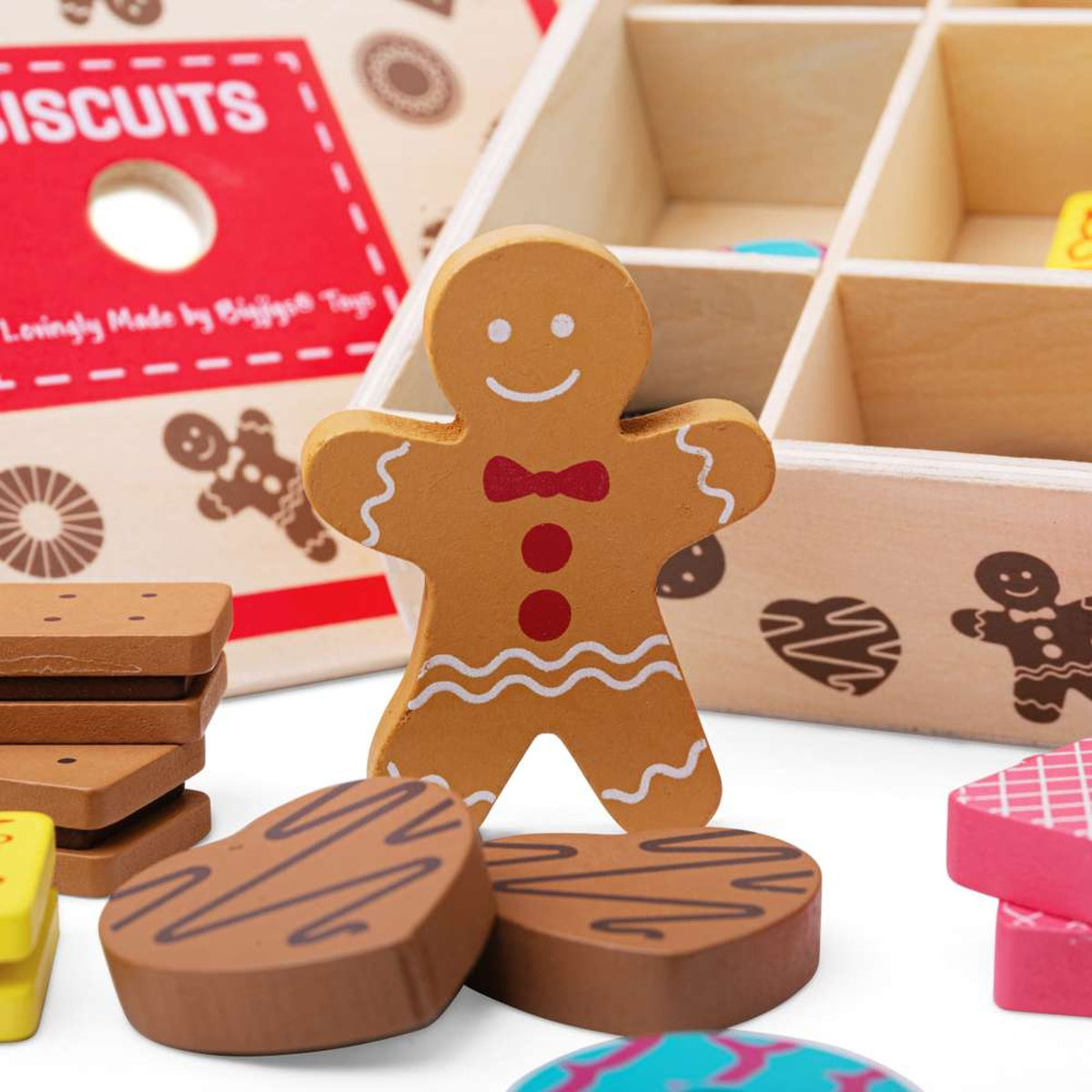 Bigjigs Box of Biscuits Wooden Play Food Set