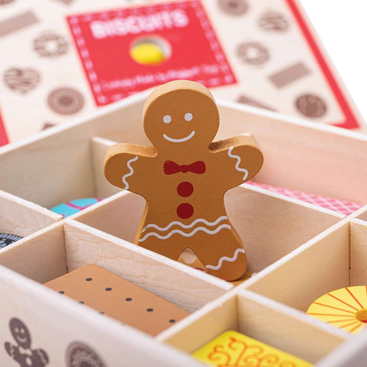 Bigjigs Box of Biscuits Wooden Play Food Set
