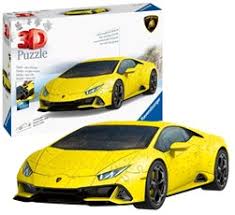 3D Lamborghini Huracan Yellow 108Pce Puzzle - Beattys of Loughrea | www.beattys.ie
