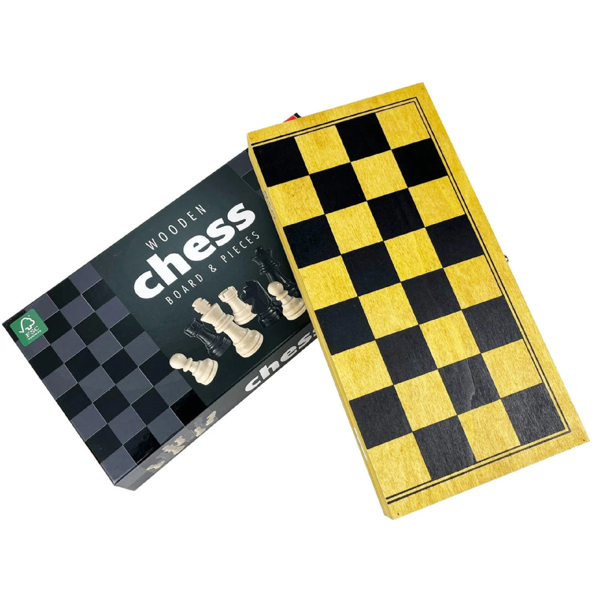 Lagoon Wooden Chess Set with Folding Board