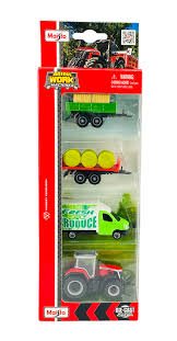 Maisto Mini Working Machines - Farm Set Massey Ferguson - FARMS/TRACTORS/BUILDING - Beattys of Loughrea
