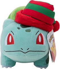 Pokemon 8In Holiday Bulbasaur With Striped Hat