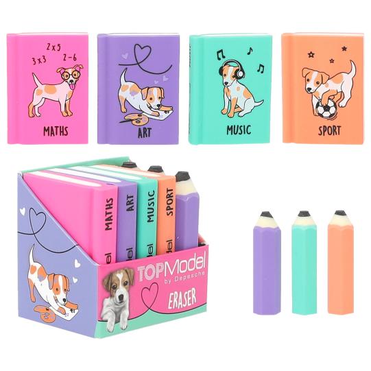 Topmodel Eraser Set Mini School Books & Pencils - ART & CRAFT/MAGIC/AIRFIX - Beattys of Loughrea