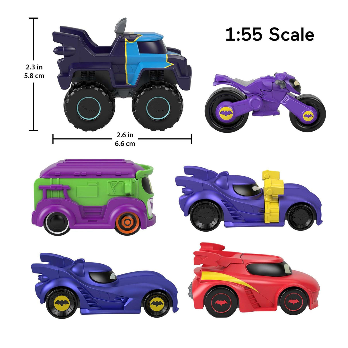 Fisher Price Batwheels 1:55 Vehicle Die-Cast Car Assorted Styles - FARMS/TRACTORS/BUILDING - Beattys of Loughrea
