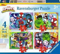 Spidey & His Amazing Friends 4 In A Box Puzzle - Beattys of Loughrea | www.beattys.ie