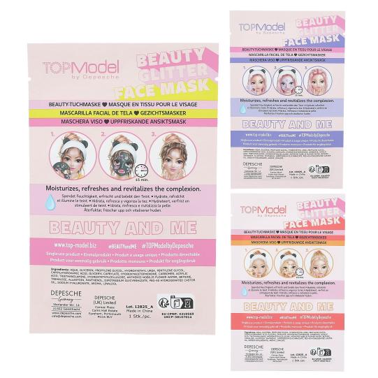 Topmodel Face Mask Glitter Beauty And Me - JEWELLERY / HAIR ACCS - Beattys of Loughrea
