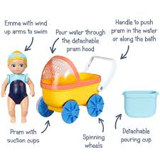 Baby Born Splish Splash Pram With Emma - DOLL ACCESSORIES/PRAMS - Beattys of Loughrea