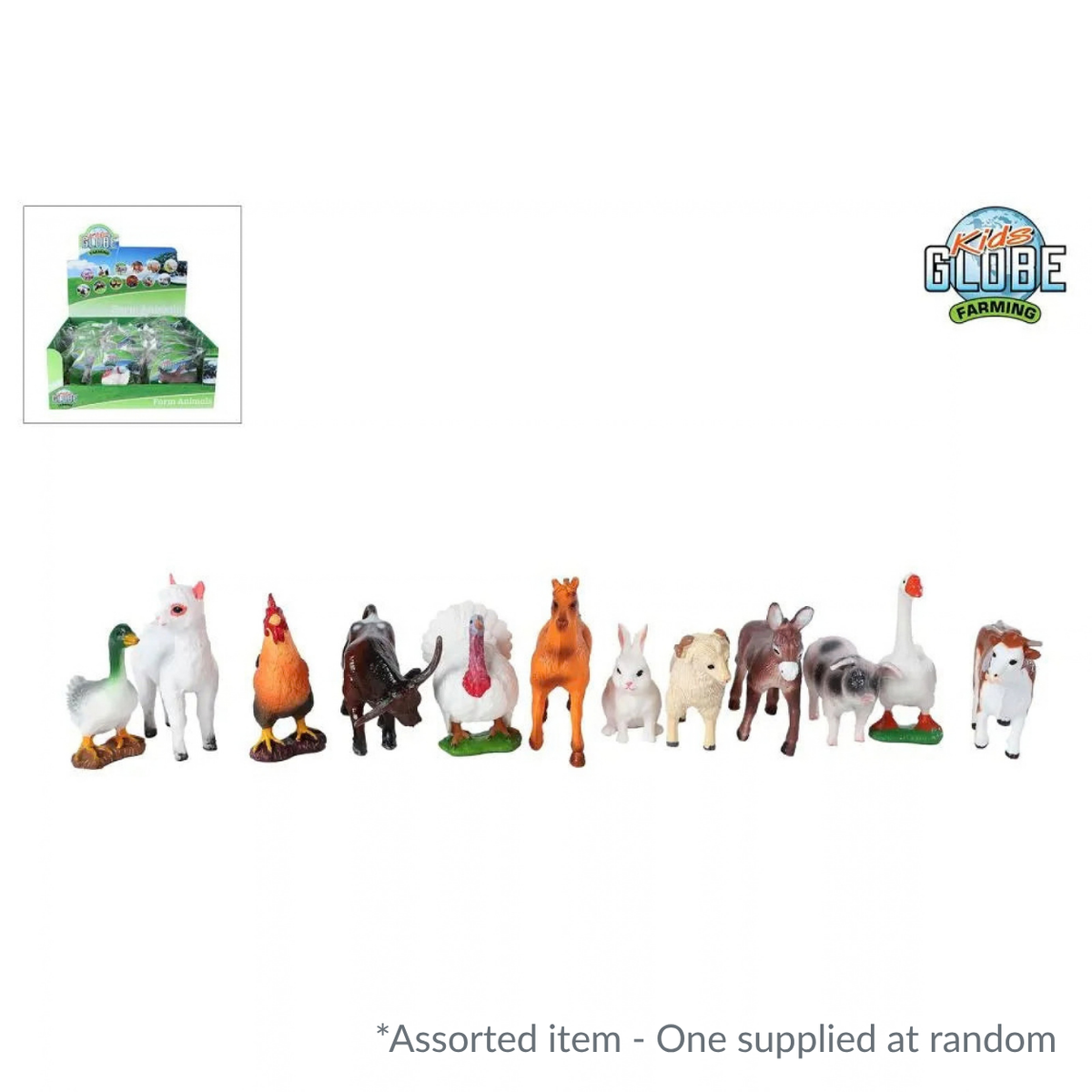 Kids Globe Farm Animal Figure - Assorted - One Supplied*