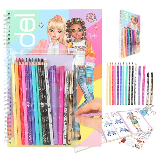Topmodel Colouring Book With Pen Set - BOOKS - Beattys of Loughrea