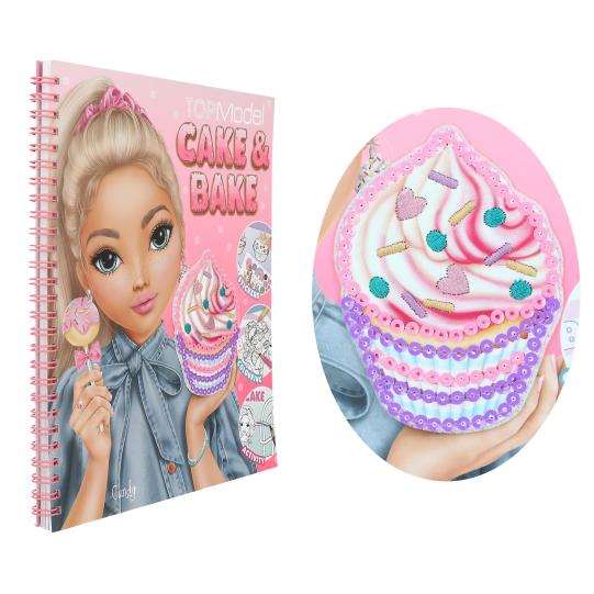 Topmodel Cake & Bake Colouring Book With Sequins - BOOKS - Beattys of Loughrea