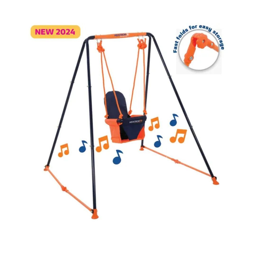 Hedstrom Fast Folding Musical Toddler Swing - SWINGS/SLIDE OUTDOOR GAMES - Beattys of Loughrea