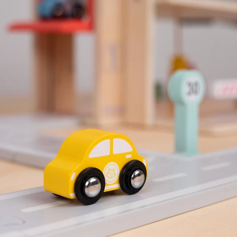 Owl & Fox Wooden Multi - storey Garage - BABY TOYS - Beattys of Loughrea