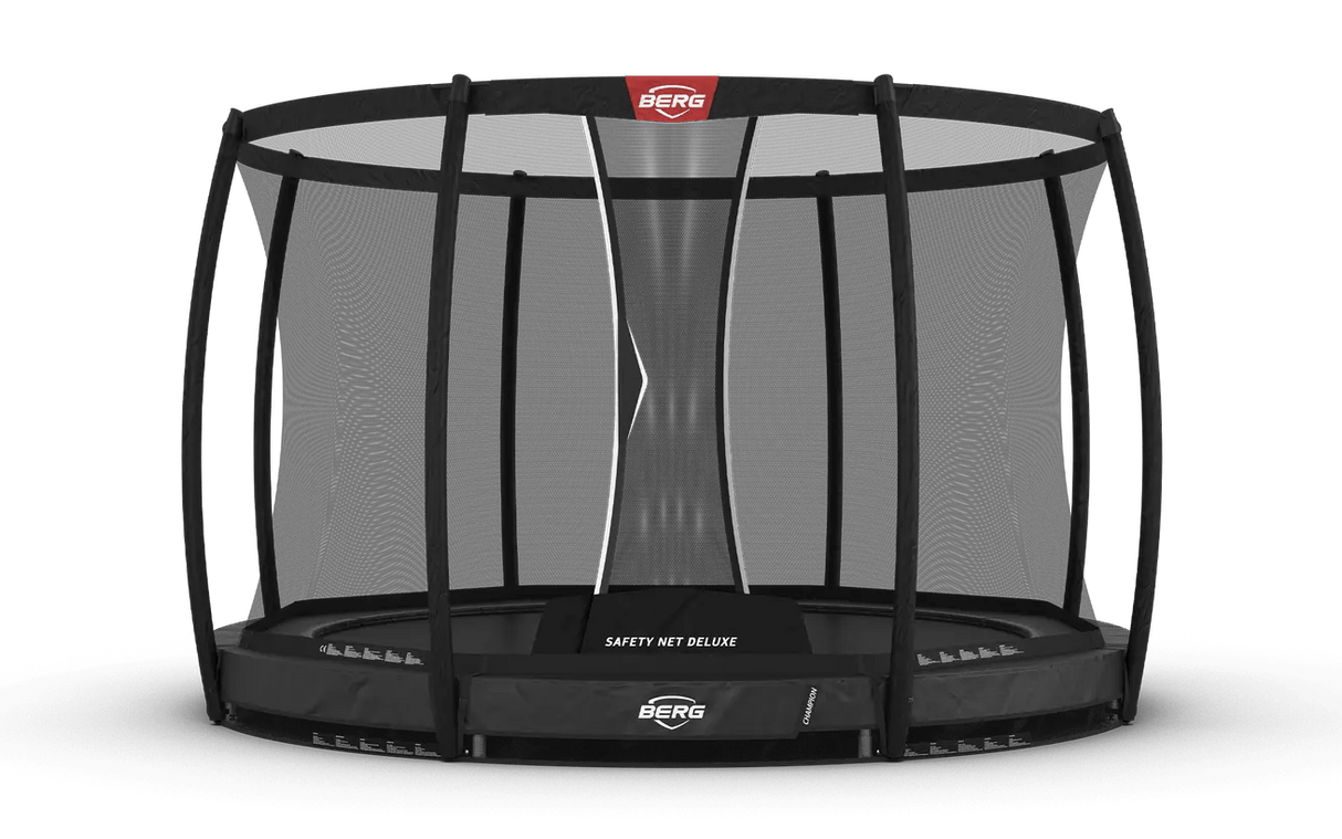 Berg Champion Inground Trampoline 330 Grey + Safety Net Deluxe - Beattys of Loughrea | www.beattys.ie