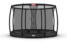 Berg Elite Inground Trampoline 330 Grey + Safety Net Deluxe - SWINGS/SLIDE OUTDOOR GAMES - Beattys of Loughrea