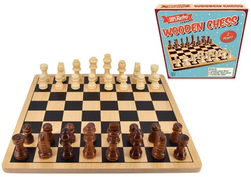 Retro Wooden Chess Game - Beattys of Loughrea | www.beattys.ie