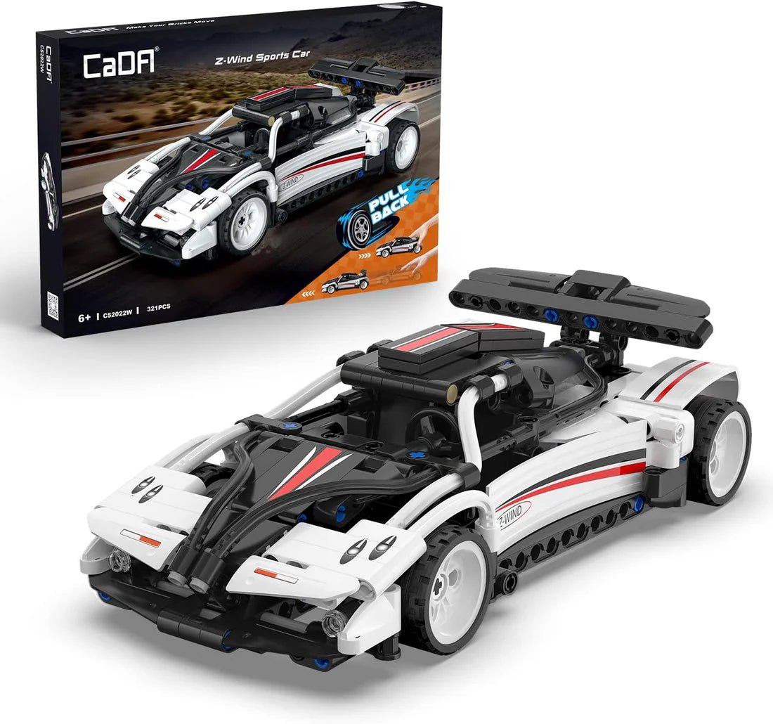 CaDA Bricks Z - Wind Pullback Car Construction Set - CONSTRUCTION - LEGO/KNEX ETC - Beattys of Loughrea