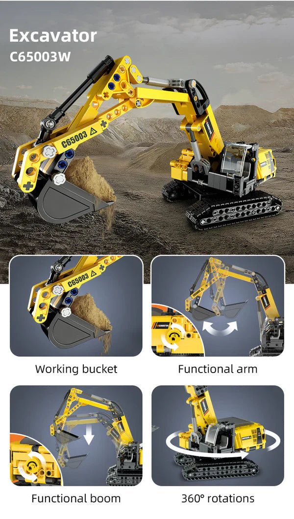 CaDA Bricks Excavator - CONSTRUCTION - LEGO/KNEX ETC - Beattys of Loughrea