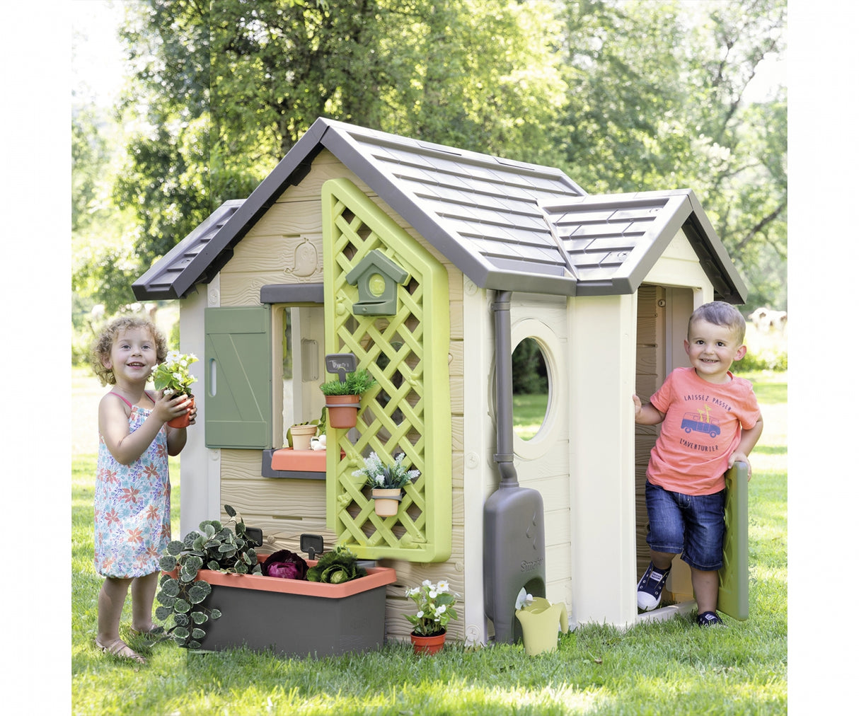 Smoby Life Garden House - SWINGS/SLIDE OUTDOOR GAMES - Beattys of Loughrea