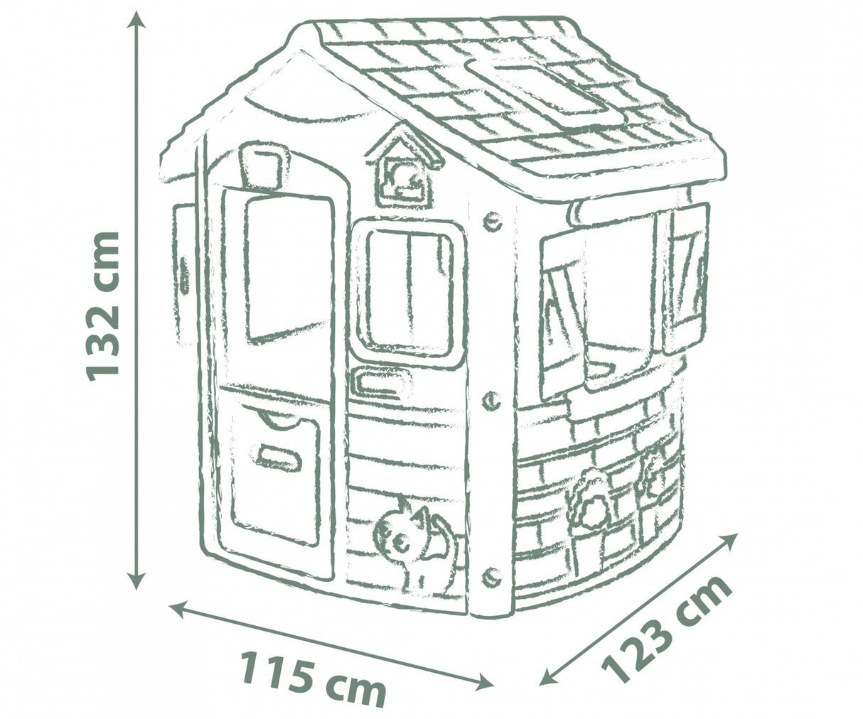 Smoby Life Jura Lodge Playhouse - SWINGS/SLIDE OUTDOOR GAMES - Beattys of Loughrea