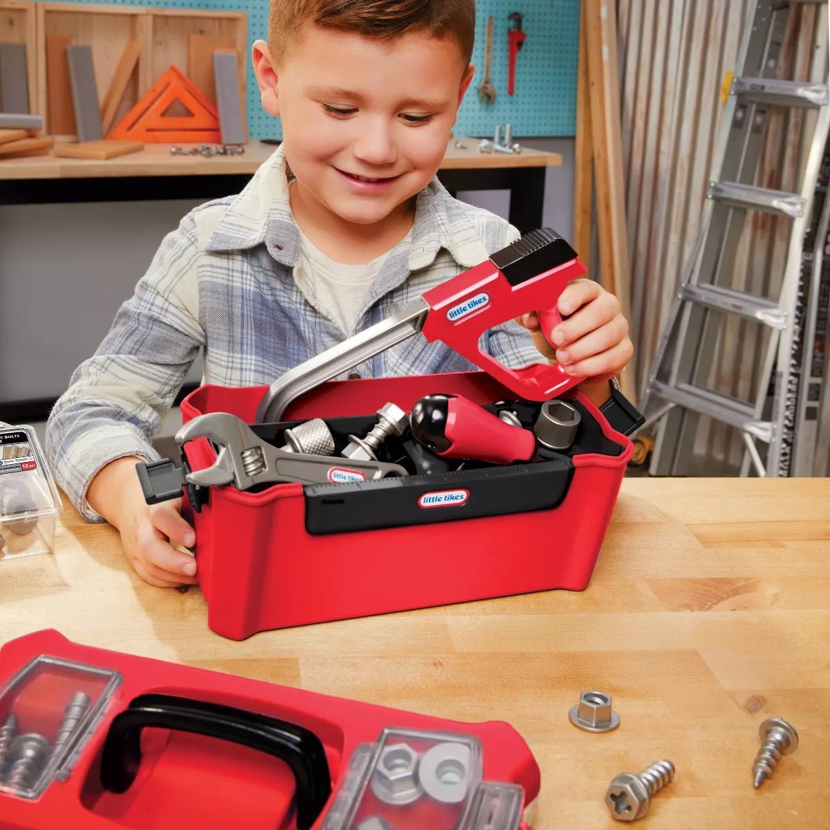 Little Tikes Creative Construction Tool Box Set - TOOLS/GUNS - Beattys of Loughrea