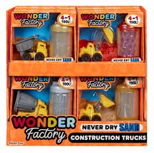 Wonder Factory Never Dry Sand Construction Trucks Assorted Styles - ART & CRAFT/MAGIC/AIRFIX - Beattys of Loughrea