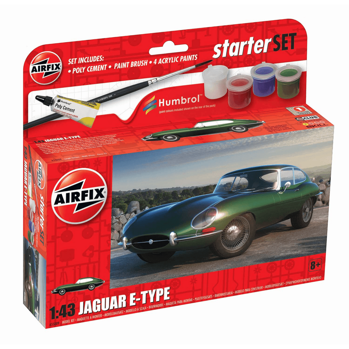 Airfix Starter Set Jaguar E-Type A55009 - ART & CRAFT/MAGIC/AIRFIX - Beattys of Loughrea