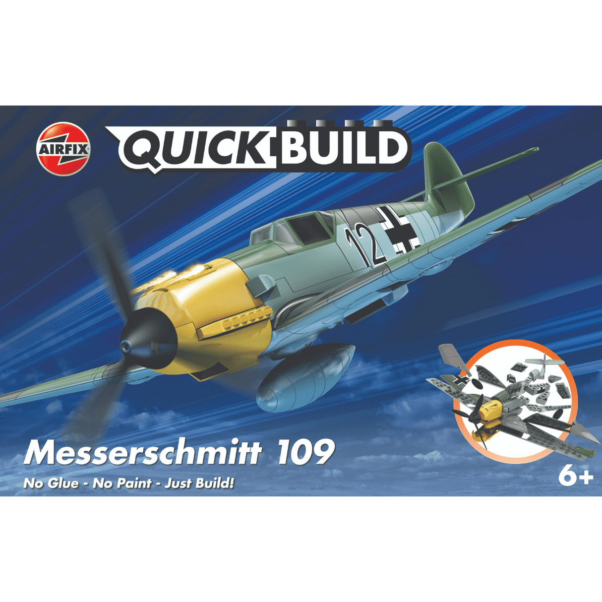 Airfix QUICKBUILD Messerschmitt Bf109 J6001 - ART & CRAFT/MAGIC/AIRFIX - Beattys of Loughrea