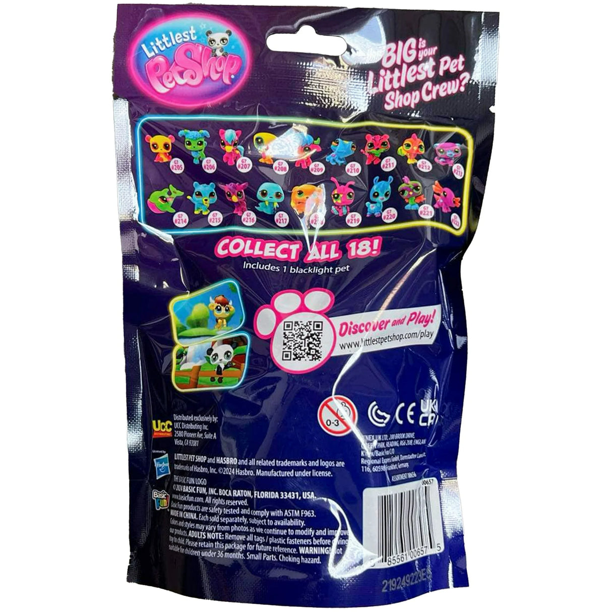 Littlest PetShop - Black Light Pet S1 - DOLLS - Beattys of Loughrea