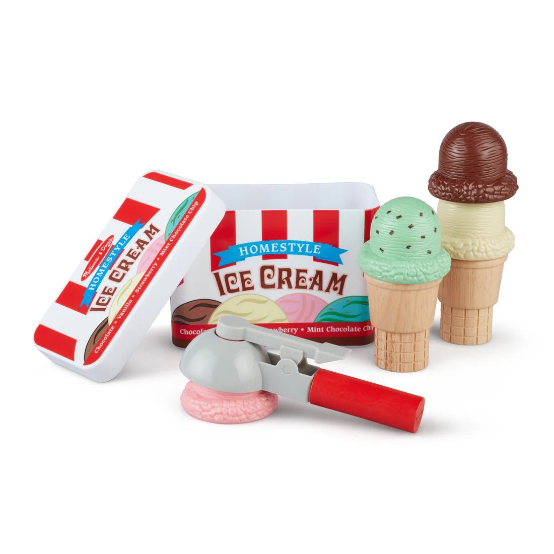 Melissa & Doug Scoop & Stack Ice Cream Cone Play Set - ROLE PLAY - Beattys of Loughrea