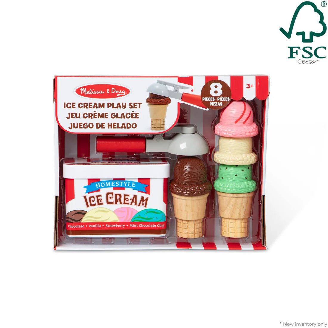 Melissa & Doug Scoop & Stack Ice Cream Cone Play Set - ROLE PLAY - Beattys of Loughrea