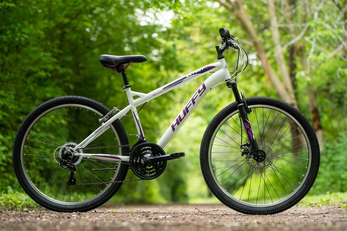 Huffy Extent 26" Hardtail Mountain Bike White/Purple - BIKES - FULL SIZE - Beattys of Loughrea