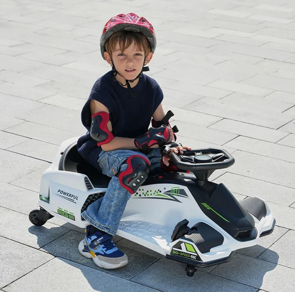 Drift Rider 360 24V Electric Go Kart - White - Beattys of Loughrea | www.beattys.ie