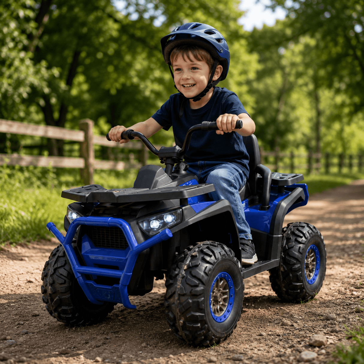 Desert Commander 24V Electric Ride On Quad Blue - BATTERY OPERATED RIDE ONS - Beattys of Loughrea