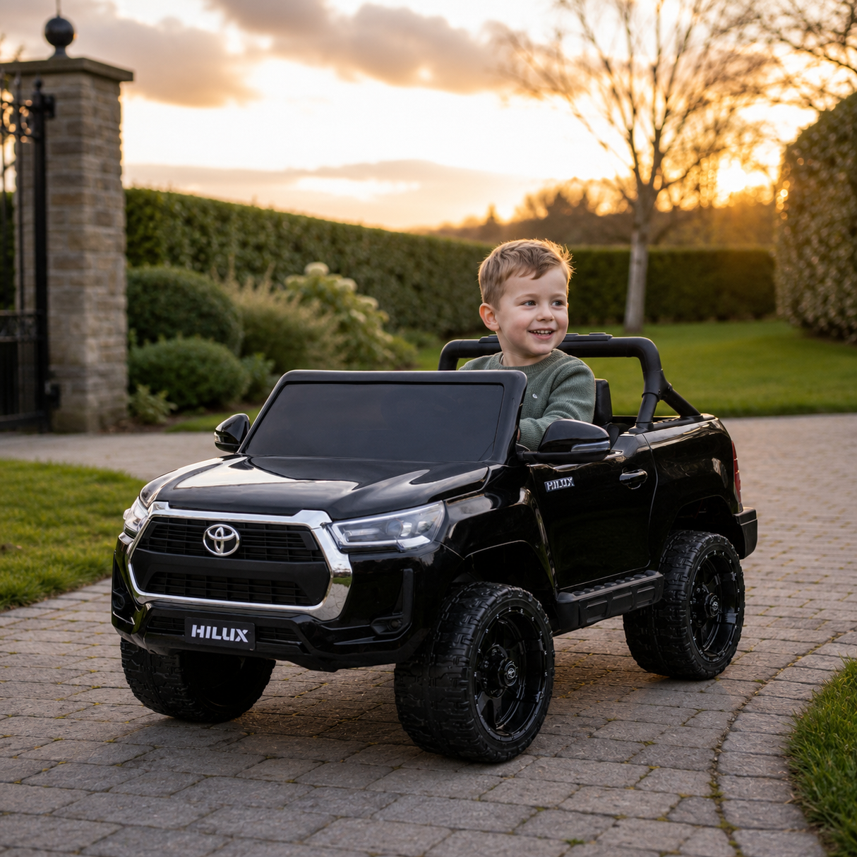Toyota Hilux 12V Electric Ride On Jeep - Black