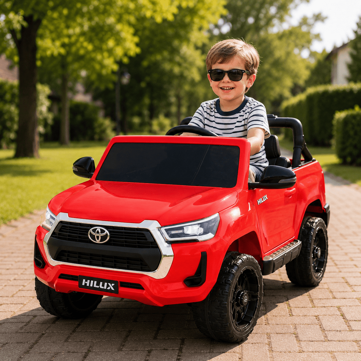 Toyota Hilux 12V Electric Ride On Jeep - Red - BATTERY OPERATED RIDE ONS - Beattys of Loughrea