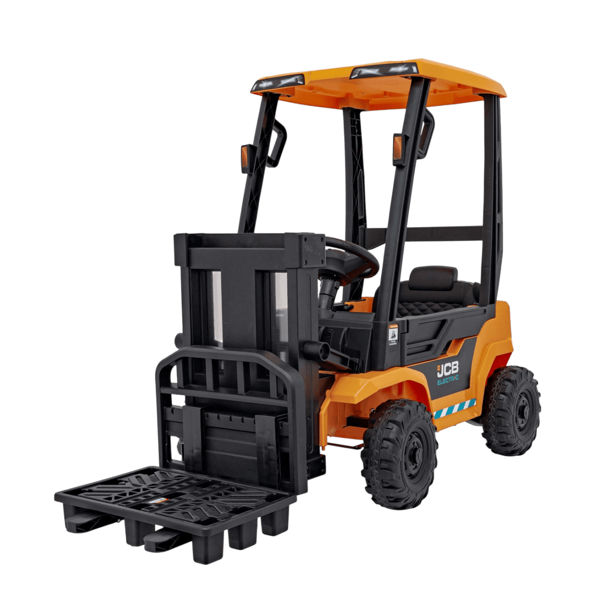 JCB Forklift 12V Electric Ride On Tractor - Yellow - Beattys of Loughrea | www.beattys.ie