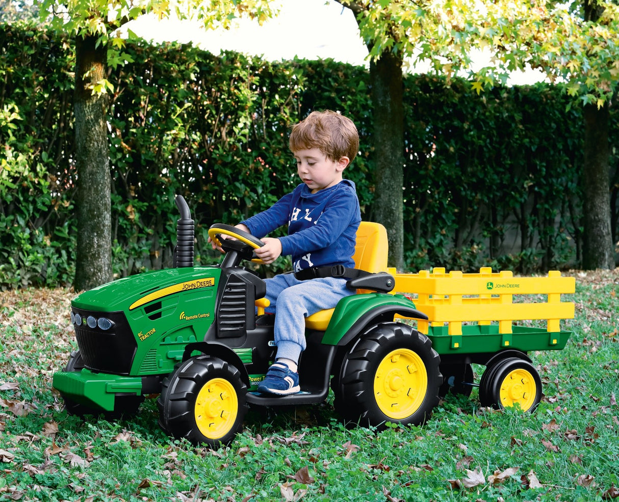 John Deere 12v Remote Control Electric Ride - on Tractor & Trailer - BATTERY OPERATED RIDE ONS - Beattys of Loughrea