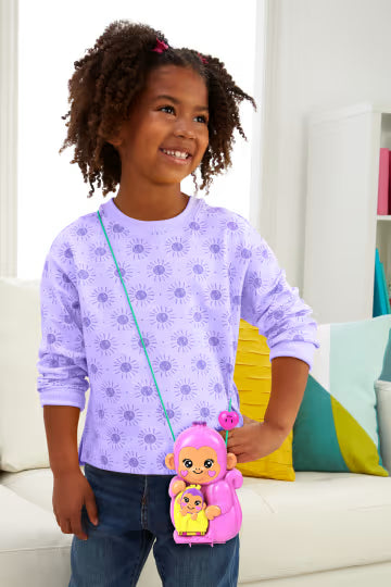 Polly Pocket Momma Monkey & Baby Playset