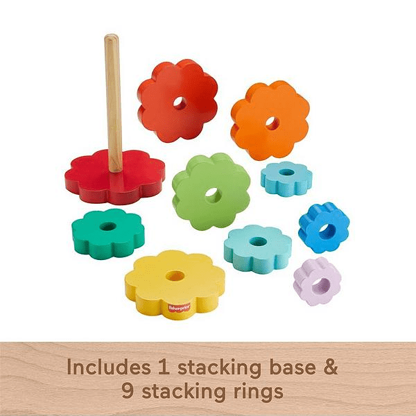 Fisher Price Wooden Ring Stacker - SOFT TOYS - Beattys of Loughrea