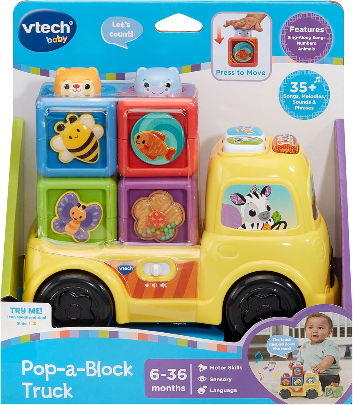 Baby Pop - a - Block Truck - VTECH/EDUCATIONAL - Beattys of Loughrea