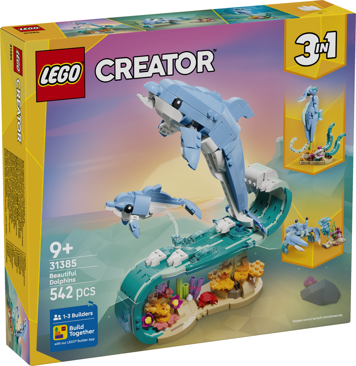 Lego 31385 Sea Animals Beautiful Dolphins - Beattys of Loughrea | www.beattys.ie