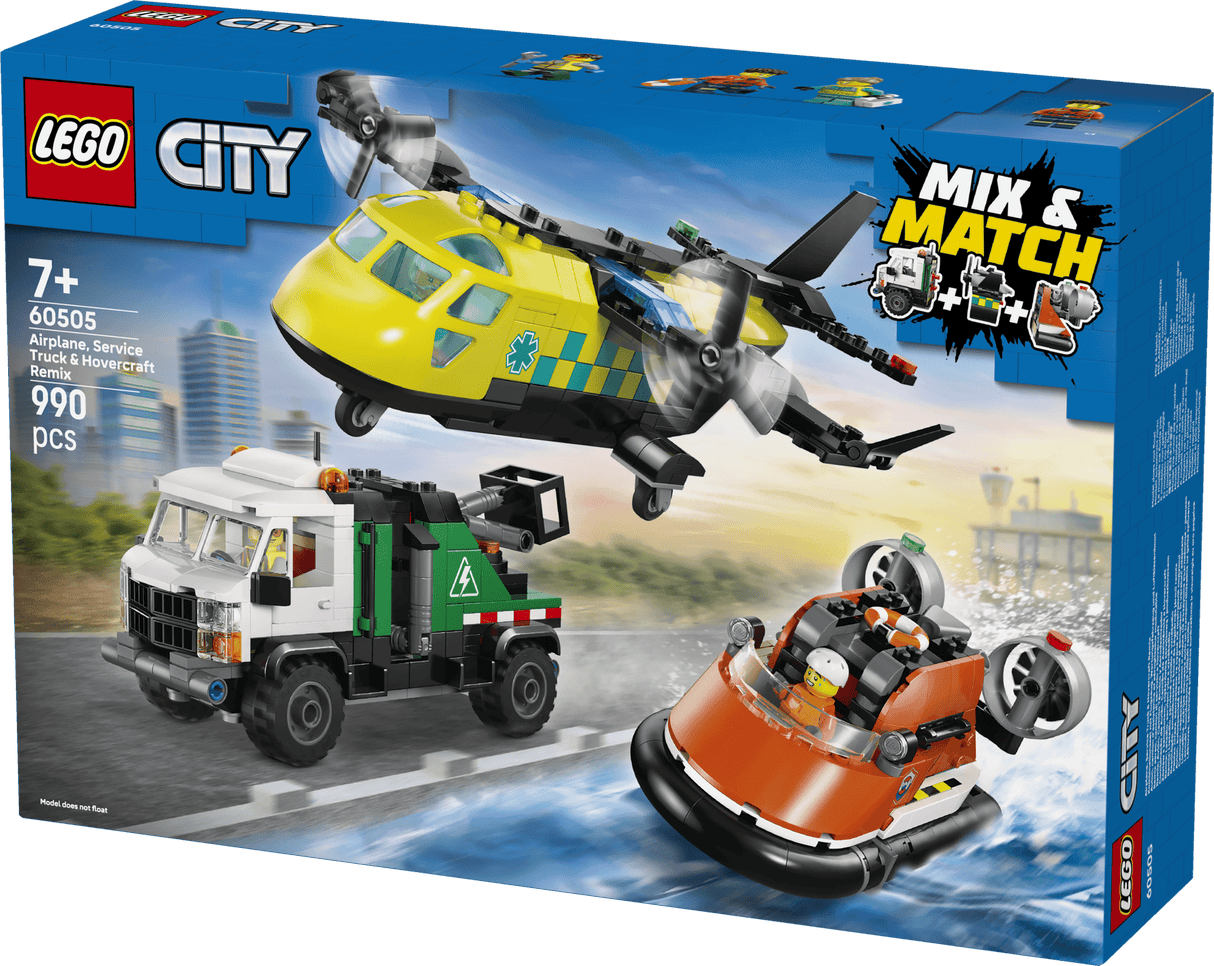Lego 60505 Airplane, Service Truck & Hovercraft Remix - Beattys of Loughrea | www.beattys.ie