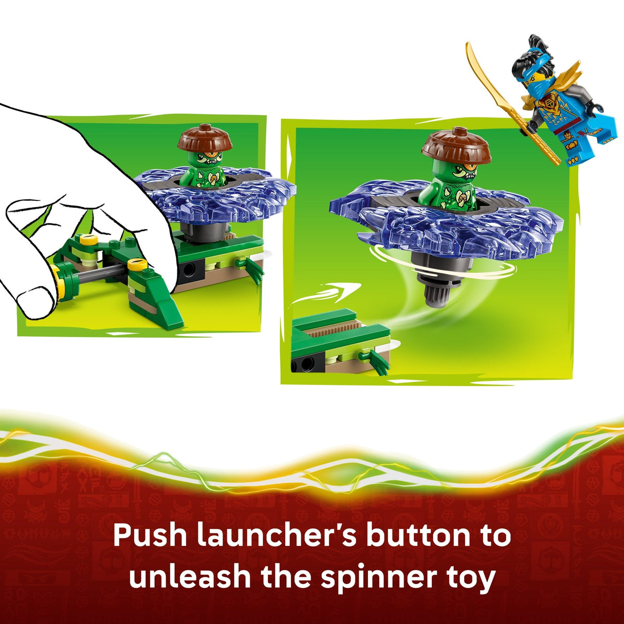 Lego 71849 Nya vs. Mutation Monster Spinner - Beattys of Loughrea | www.beattys.ie