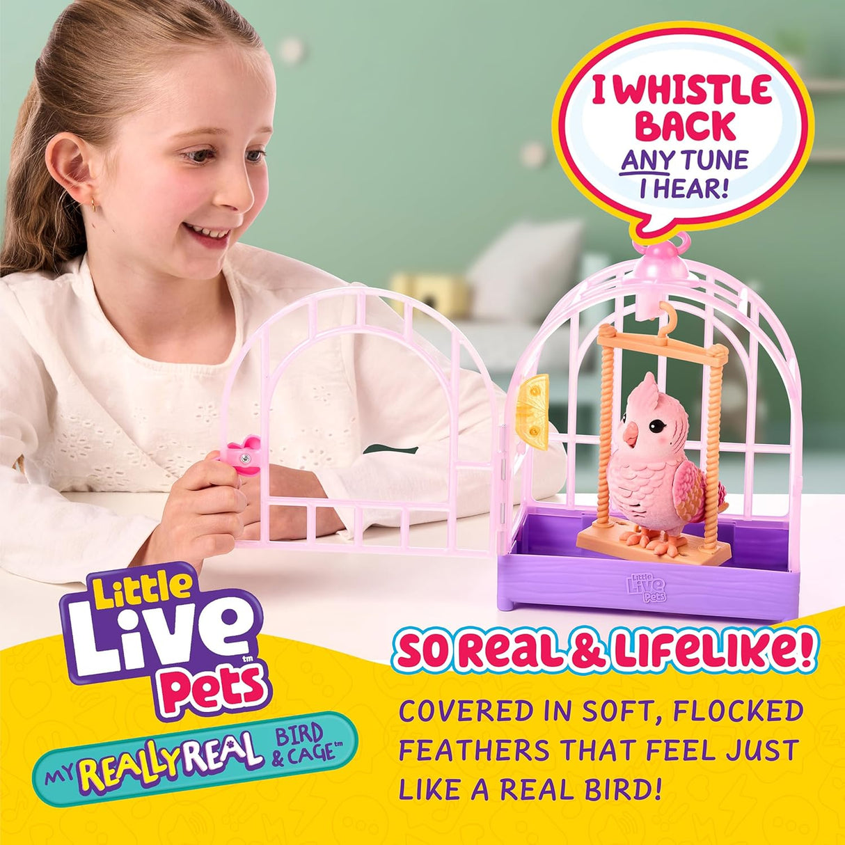 Little Live Pets My Really Real Bird And Cage - Beattys of Loughrea | www.beattys.ie