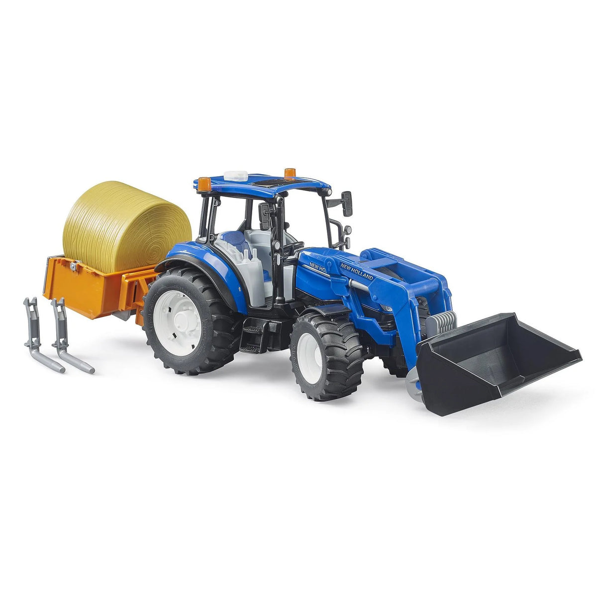 Bruder New Holland T5.120 With Front Loader & Transport Box - FARMS/TRACTORS/BUILDING - Beattys of Loughrea