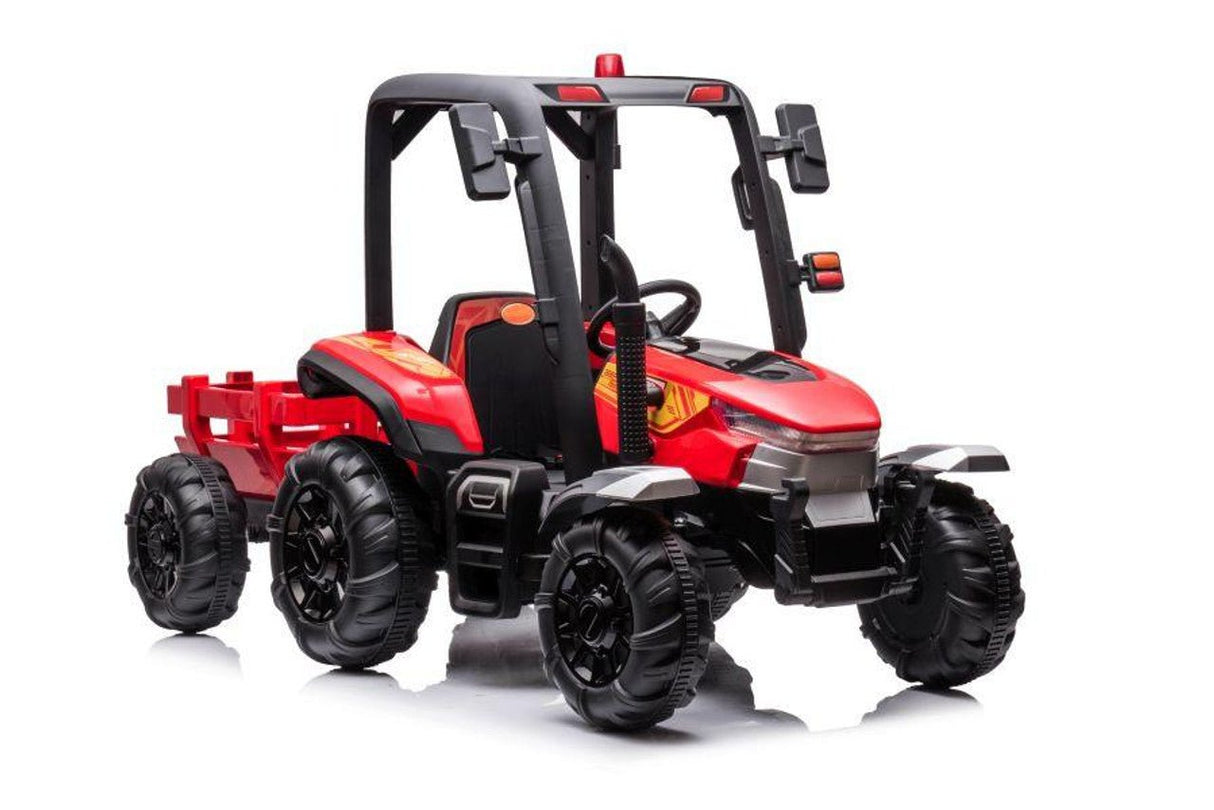 AgriPower 24V Electric Ride On Tractor with Trailer - Red - BATTERY OPERATED RIDE ONS - Beattys of Loughrea