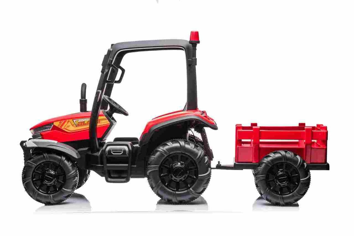AgriPower 24V Electric Ride On Tractor with Trailer - Red - BATTERY OPERATED RIDE ONS - Beattys of Loughrea