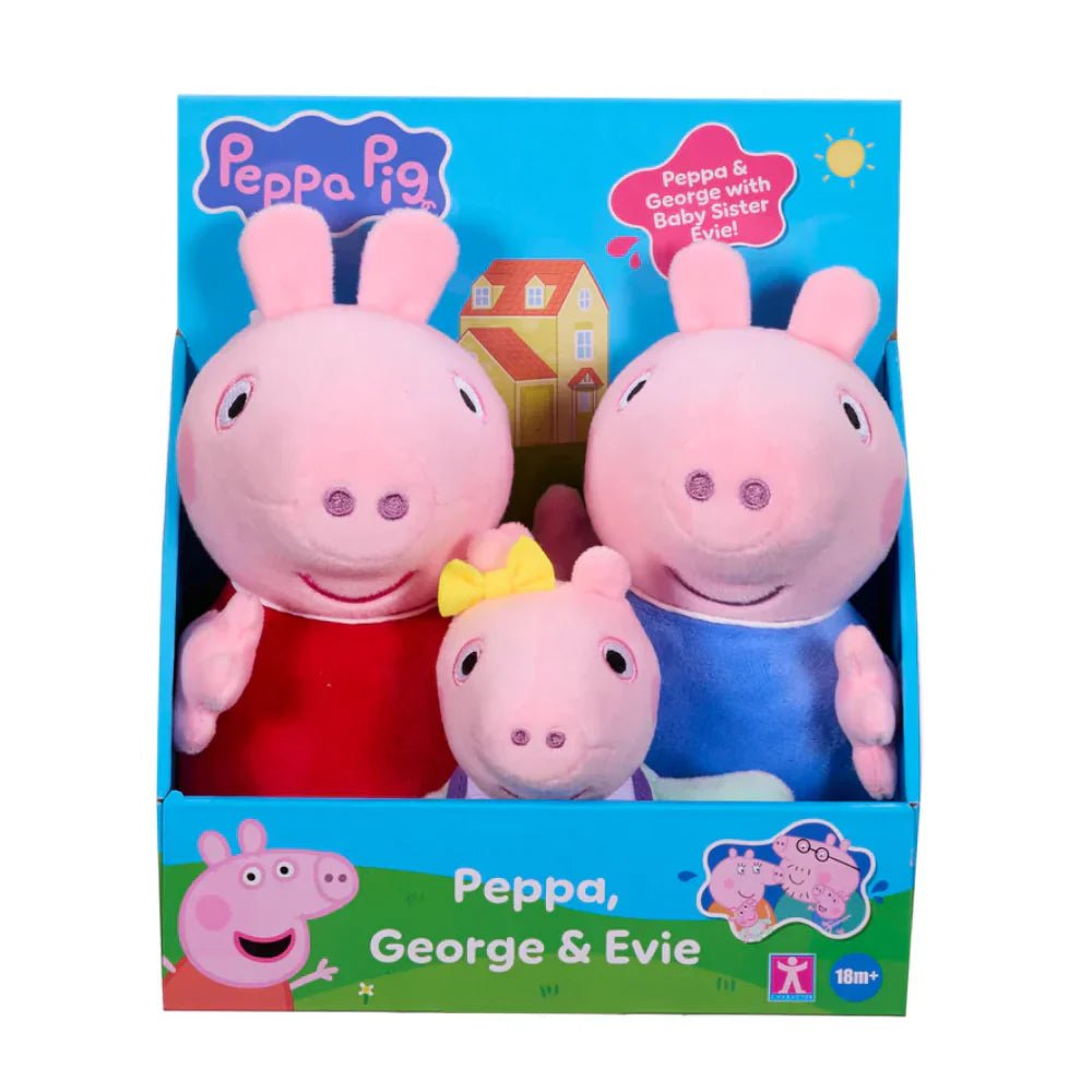 Peppa, George & Evie 3 Pack - SOFT TOYS - Beattys of Loughrea